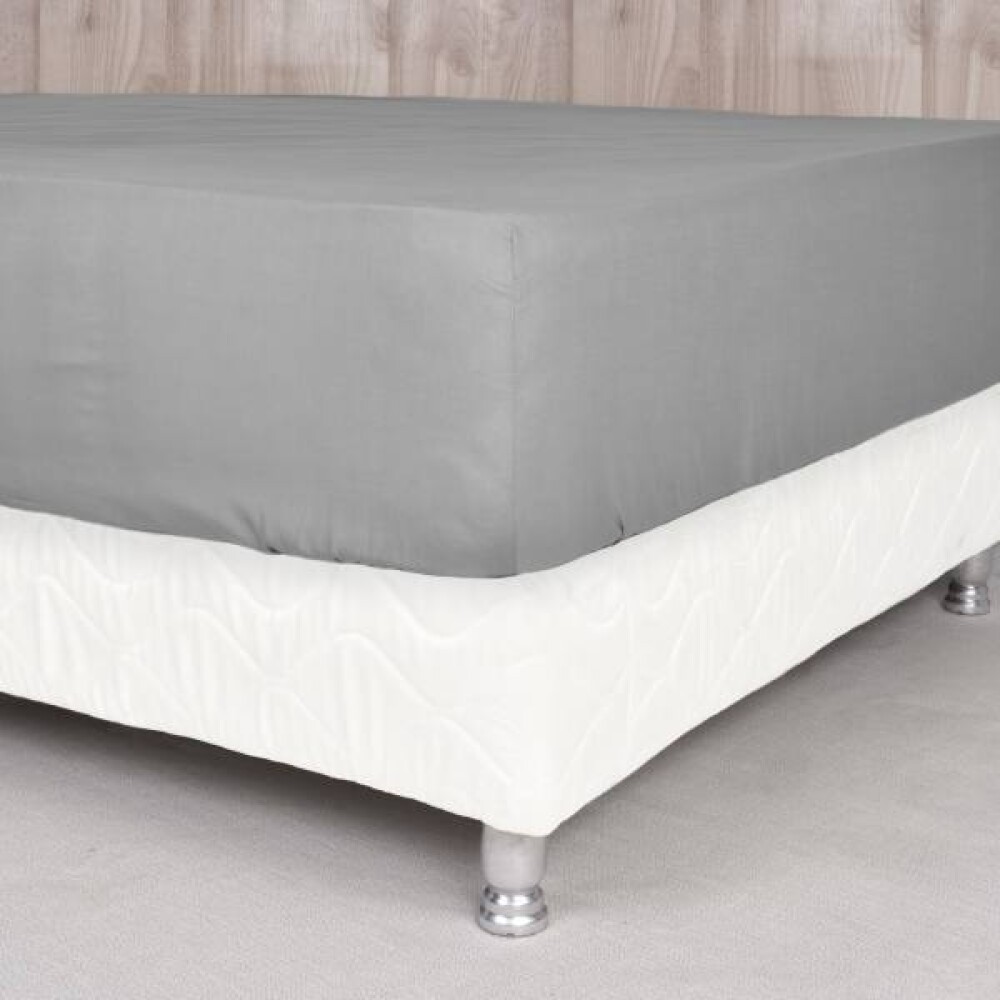 Sabana Ajustable King 200 hilos - Pilar Gris