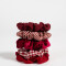 Skunzies Set por 5 Set De Scrunchies Monocromático - Rojo Burdeaux