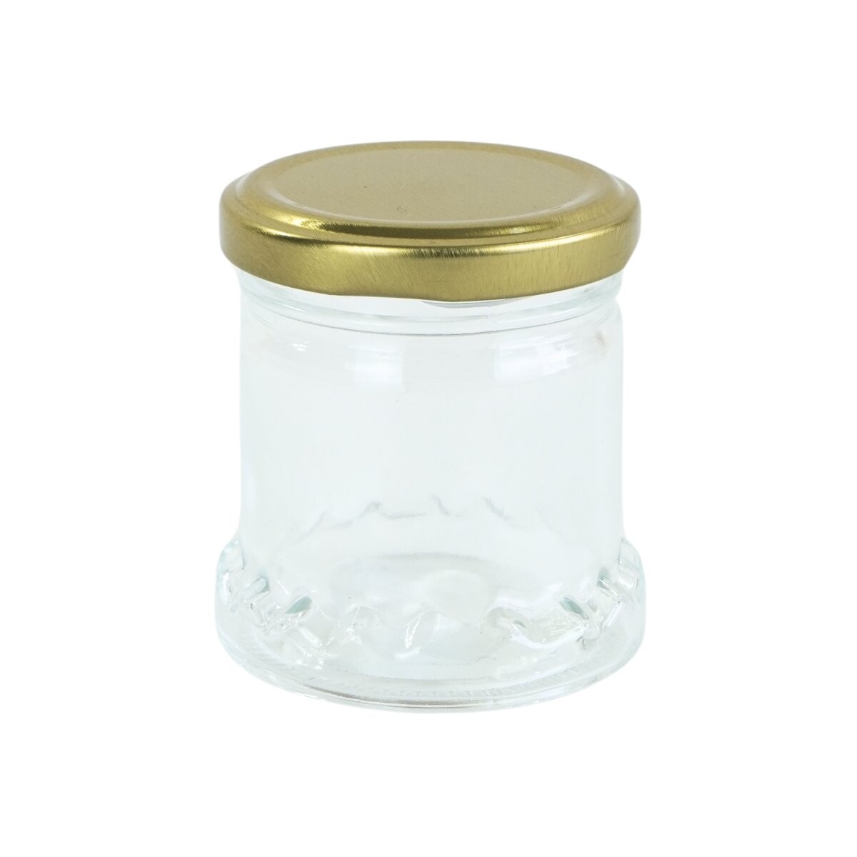 Frasco de vidrio con borde labrado 100ml 