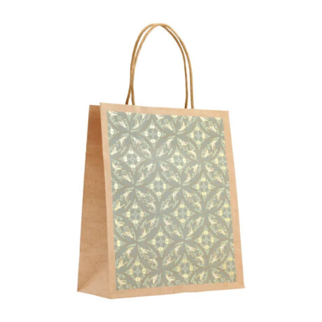 Bolsa de Regalo con Cordon Kraft Mosaico Grande Diseño 4