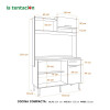 Mueble Cocina Compacta Premium 15m Color Rústico Mueble Cocina Compacta Premium 15m Color Rústico
