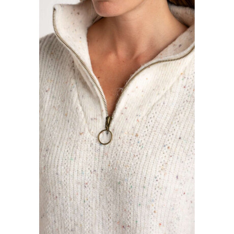 Sweater Lana Cierre Beige Melange