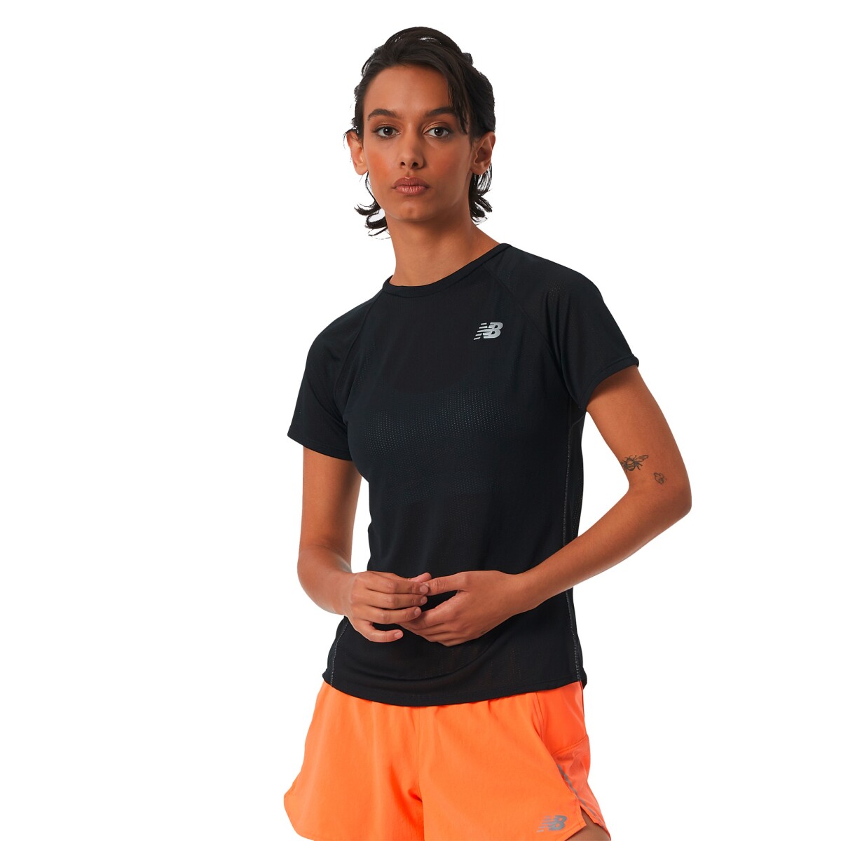 Remera Impact Run Sleeve de Mujer - Negro 
