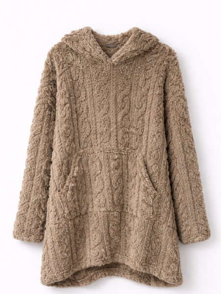 PIJAMA HOODIE ANA BEIGE OSCURO