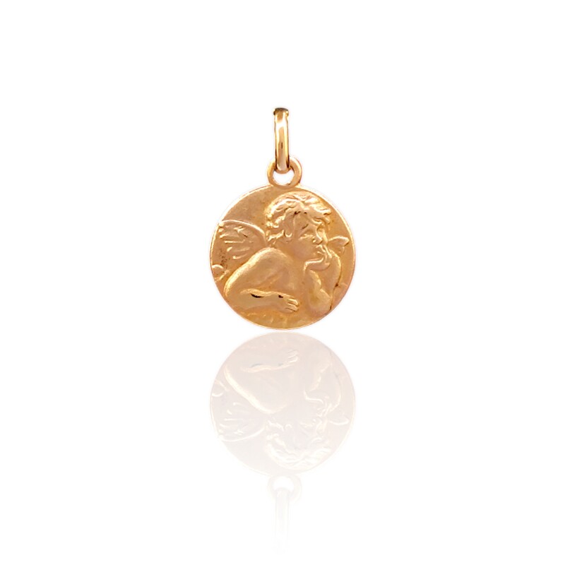 Dije Ángel de la guarda-Oro bajo-Sin Piedra-CP8607 Sinpiedra