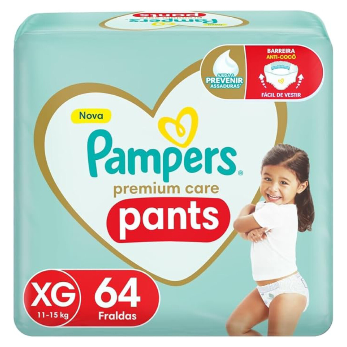 Pañales Pampers Premium Care XXG 64 Unidades 