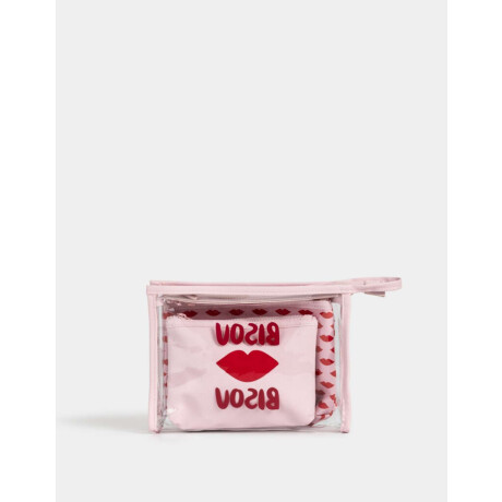 Set De Portacosméticos Rosa Viejo