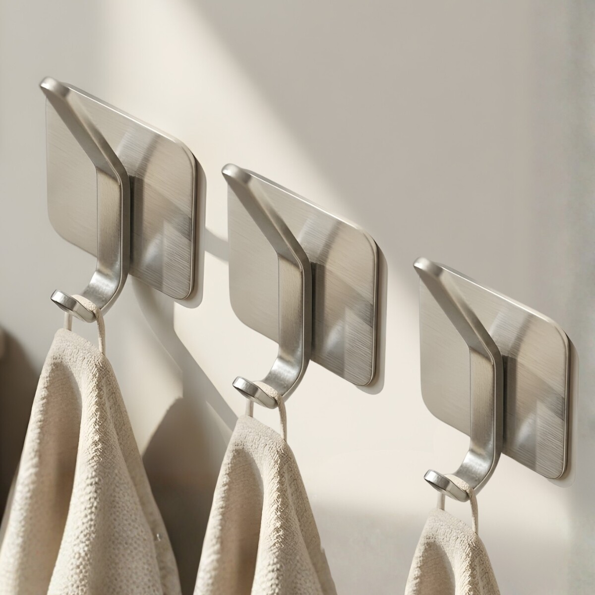 Perchero adhesivo 3 ganchos acero inoxidable - INOX 