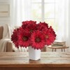Flor Artificial Gerbera roja tallo corto Flor Artificial Gerbera roja tallo corto