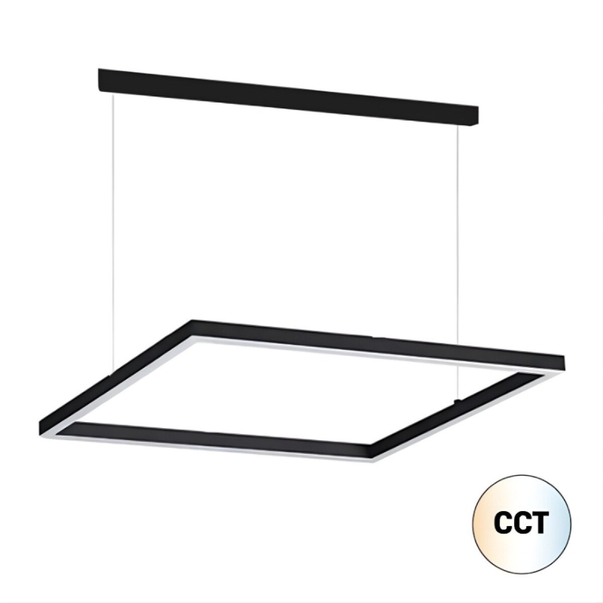 Colgante LED Cuadrado Zurich II 100 cm Negro 