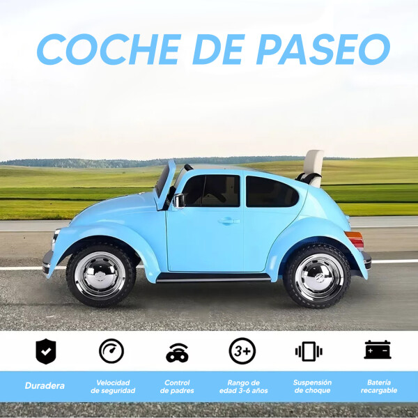 Auto Eléctrico Fusca Escarabajo A Batería Bje1818 AUTO FUSCA ESCARABAJO A BATERIA BJE1818