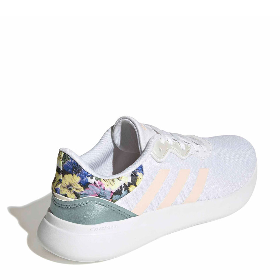 Championes de Mujer Adidas QT Racer 3.0 Blanco - Anaranjado - Metalizado