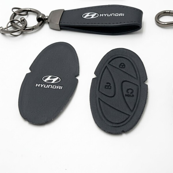 Llavero Para Hyundai Creta - Tucson - Kona Negro Metalizado Llavero Para Hyundai Creta - Tucson - Kona Negro Metalizado