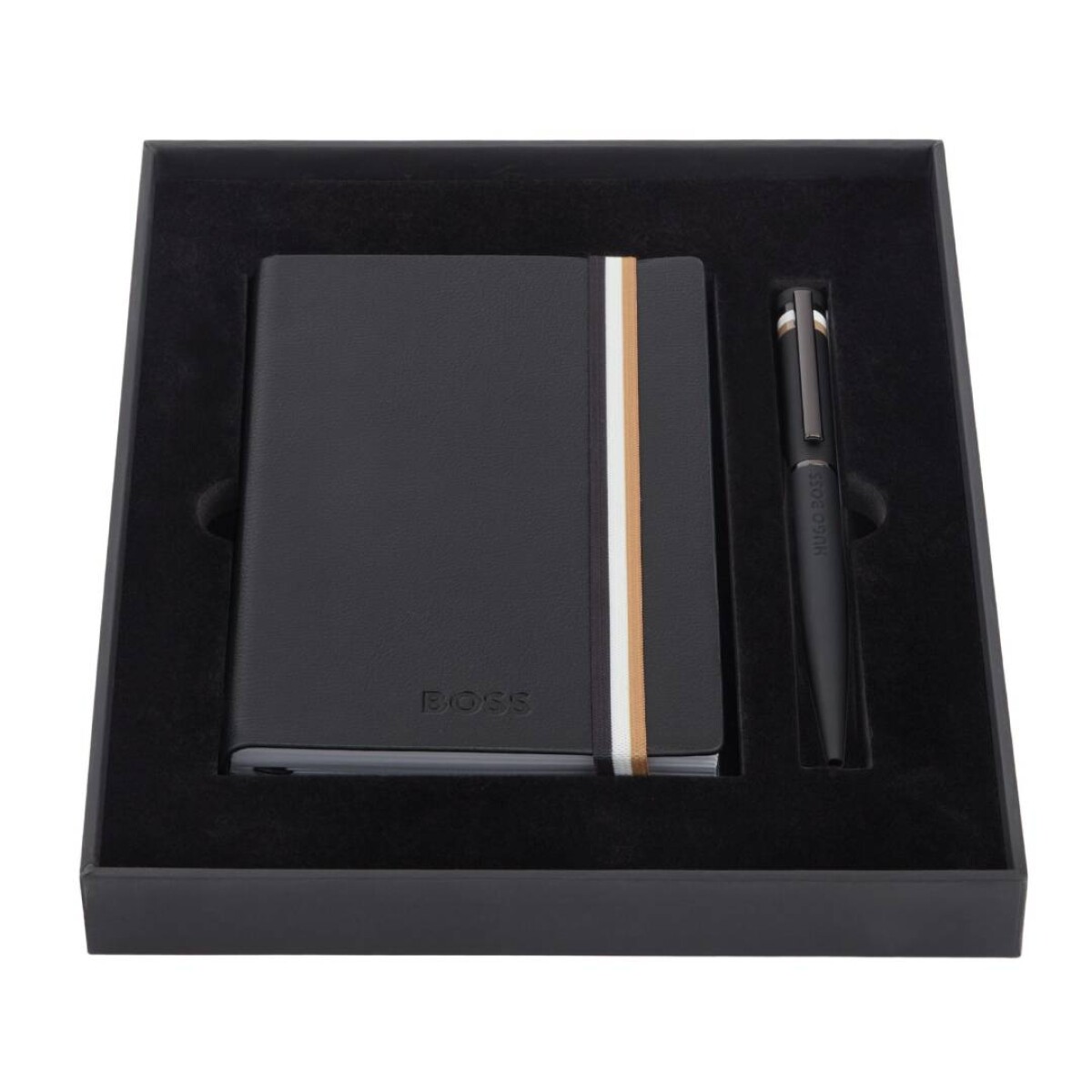 Set Hugo Boss Boligrafo y Libreta - Negro 