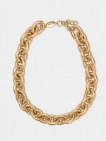 Collar Corto Con Eslabones dorado