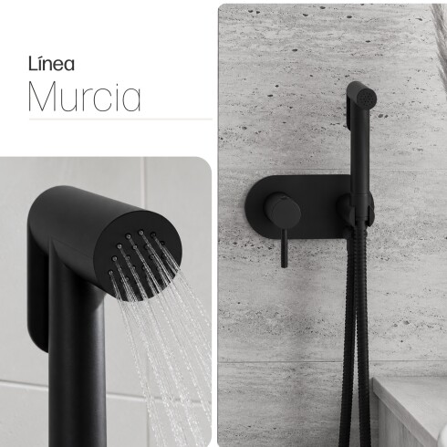 Ducha Higienica Negra, Incluye Mezcladora Flexible Y Pico NEGRO