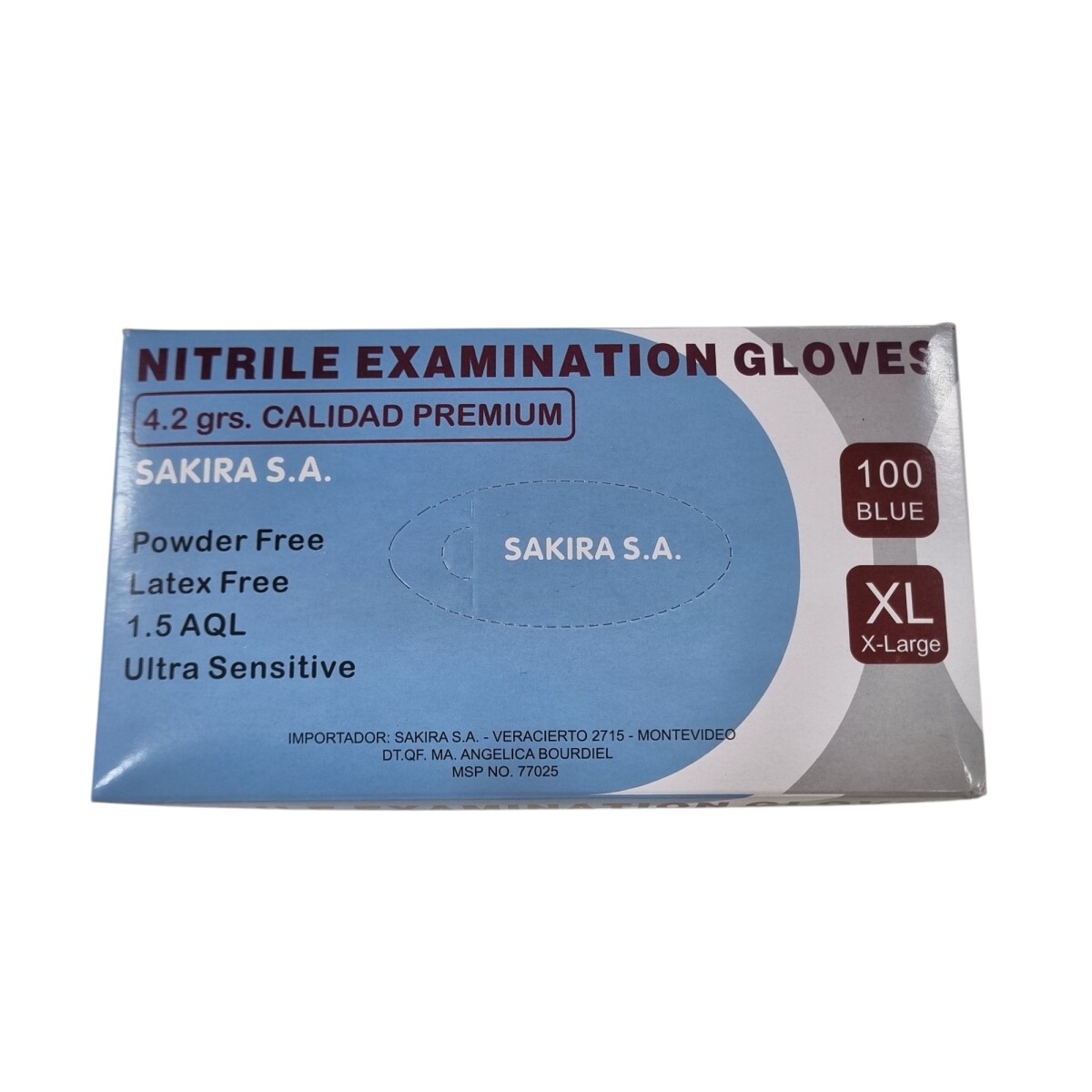 Guantes de Nitrilo Azul Premium - L 