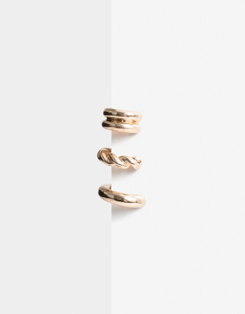Aros Sets Metal Set De Earcuffs - Dorado