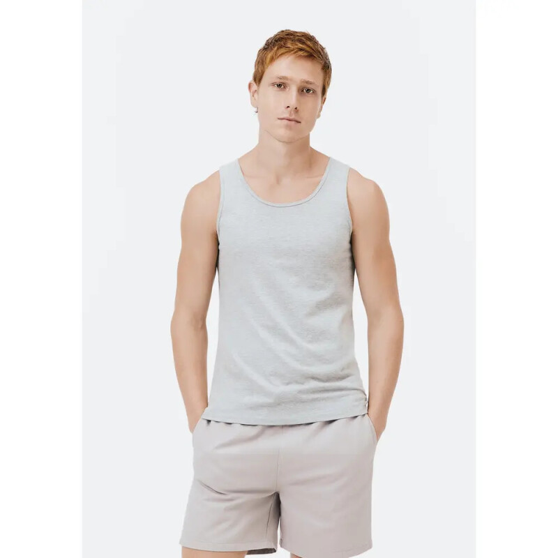 CAMISETA REGATA MASC CINZA MESCLA