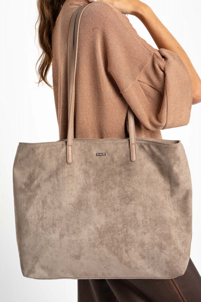 Travel Bag Gamuza Vegana Mocha