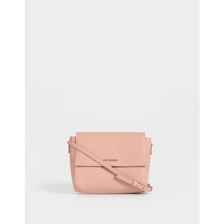 Bandolera Cuerina Solapa Rosa Viejo