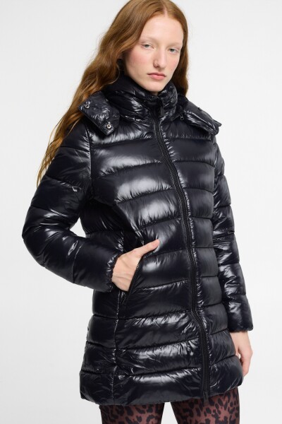 HOODED COAT MARJORIE Negro