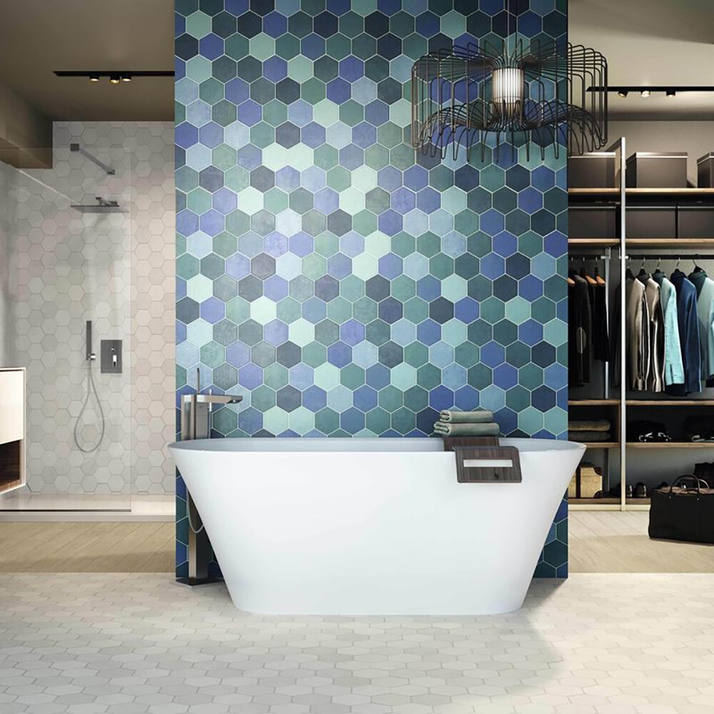 PORCELANATO HEX AQUAMARINE "A" 26.5X51 CM Porcelanato Hex Aquamarine "a" 26.5x51 Cm