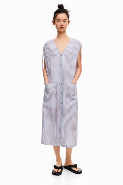 VESTIDO DE PLANA Azul