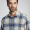 Camisa franela beige