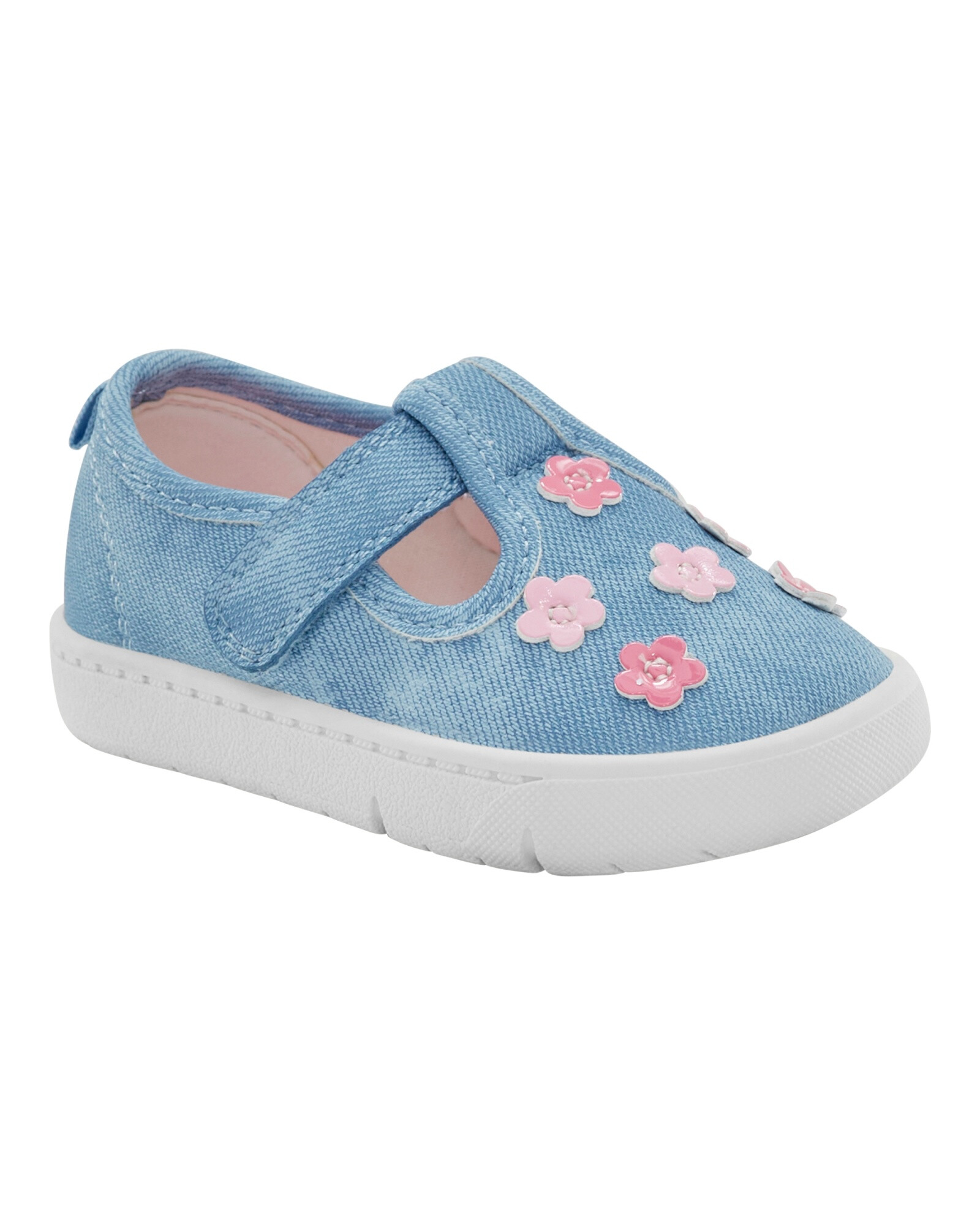 Championes denim, diseño floral Sin color