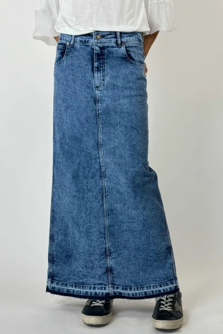 POLLERA JEAN LIA azul l