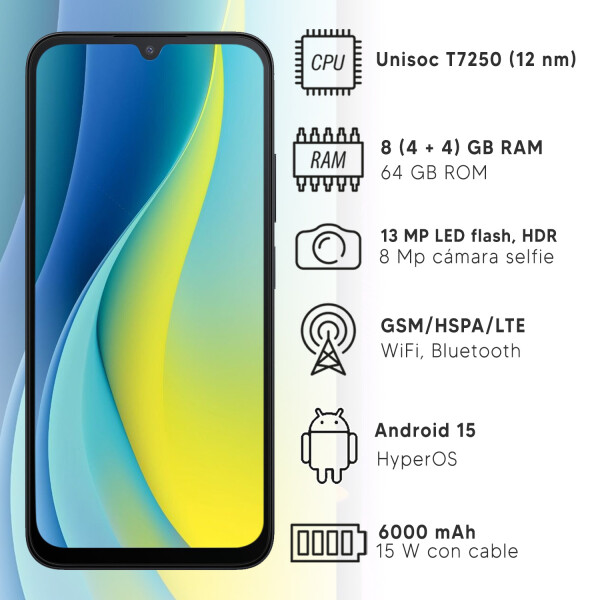 Xiaomi Redmi A7 Pro 8gb (4+4) Ram 64gb 4g NEGRO
