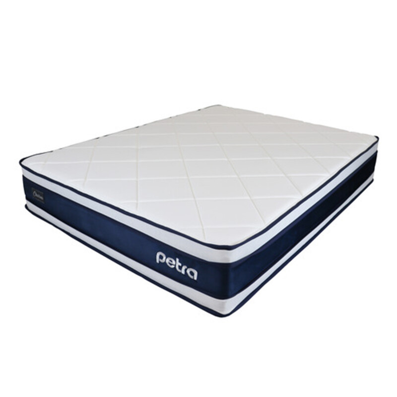 Sommier Petra Somier Colchón Queen 30cm Reversible 150 Kg Color Azul Sommier Petra Somier Colchón Queen 30cm Reversible 150 Kg Color Azul