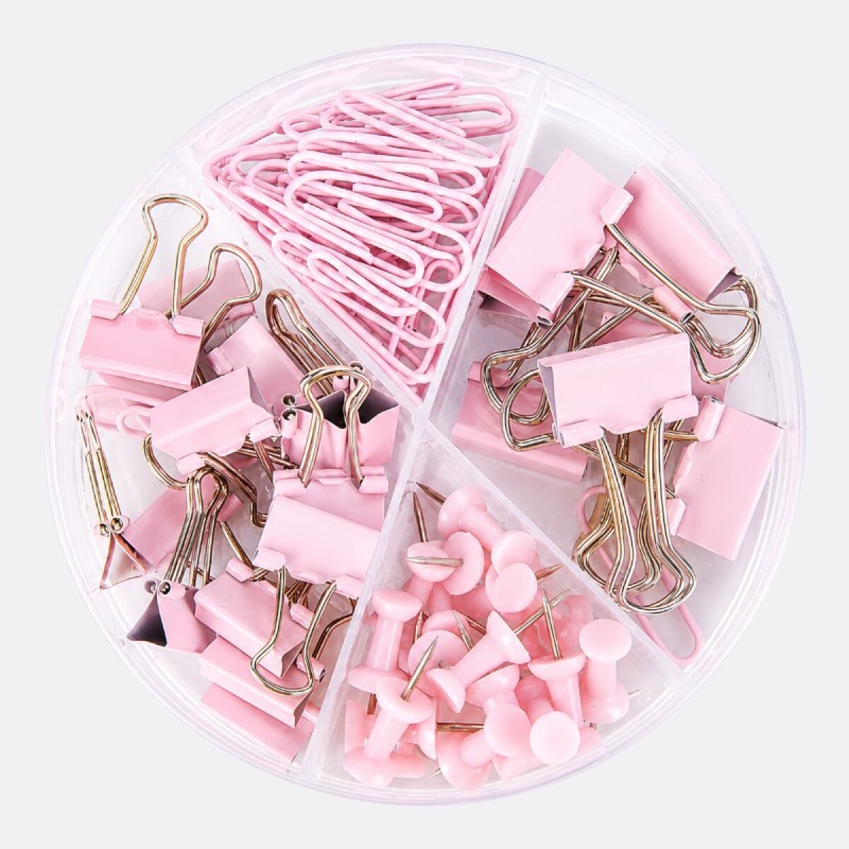Set De Accesorios Para Oficina 72 Piezas Varios Clores - Rosa 