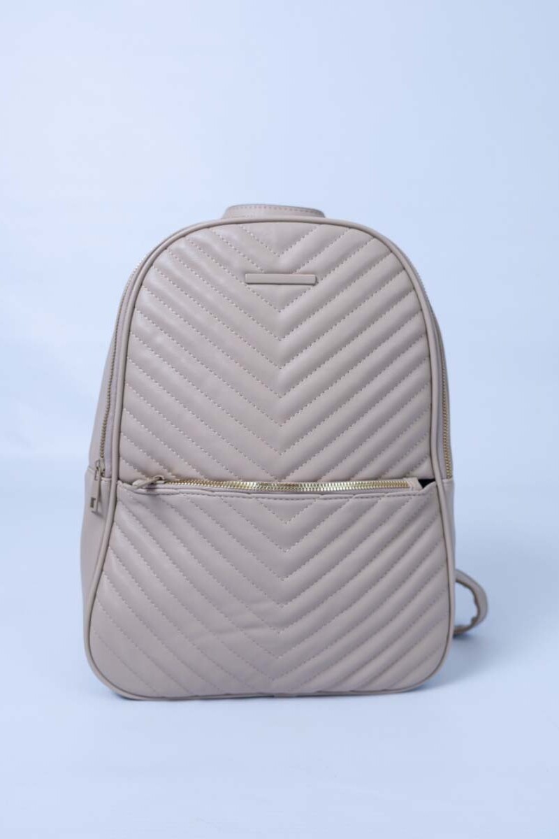 Mochila clásica capitoneada Beige