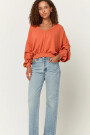 SWEATER PEBBLES SEAMED Naranja