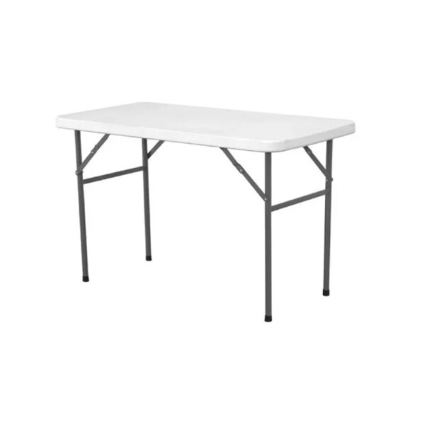 MESA RECTANGUALAR PLEGABLE BASE METAL 152X76X74 BLANCO