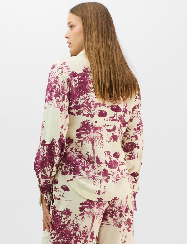Conjunto Camisa Y Pantalón Estampado VIOLETA