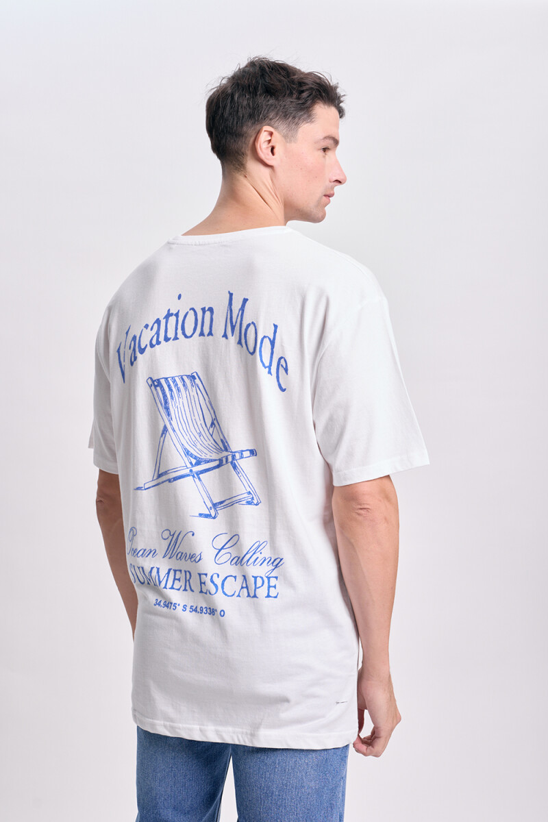 Remera oversize Vacation Blanco