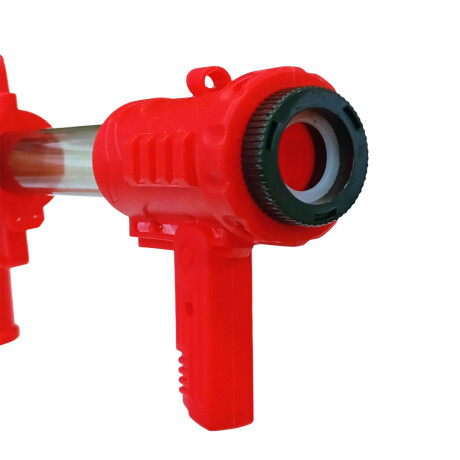 Pistola Lanzadora + 10 Pelotas Juguete + Vasos Rojo