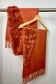 PASHMINA CASHMERE CON P.P CONEJO TERRACOTA