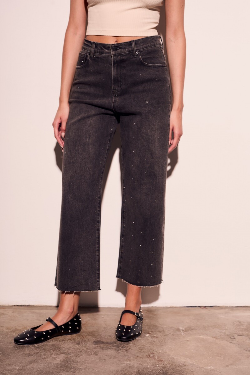 Jean Recto Brillo Negro