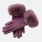 Guantes Boreal Con Detalle De Piel Y Pulsera Rosa Viejo