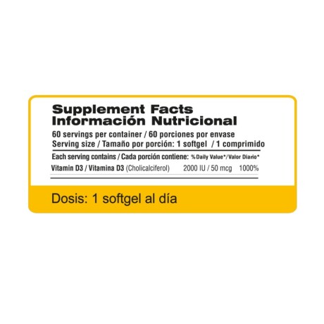 Qualivits Vitamina D3 2000 UI 60 Tabs Qualivits Vitamina D3 2000 UI 60 Tabs
