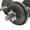 Set De Mancuernas Y Barra Gris Con Valija Athletic 30Kg Negro
