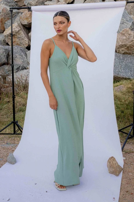 Vestido Knot verde agua l