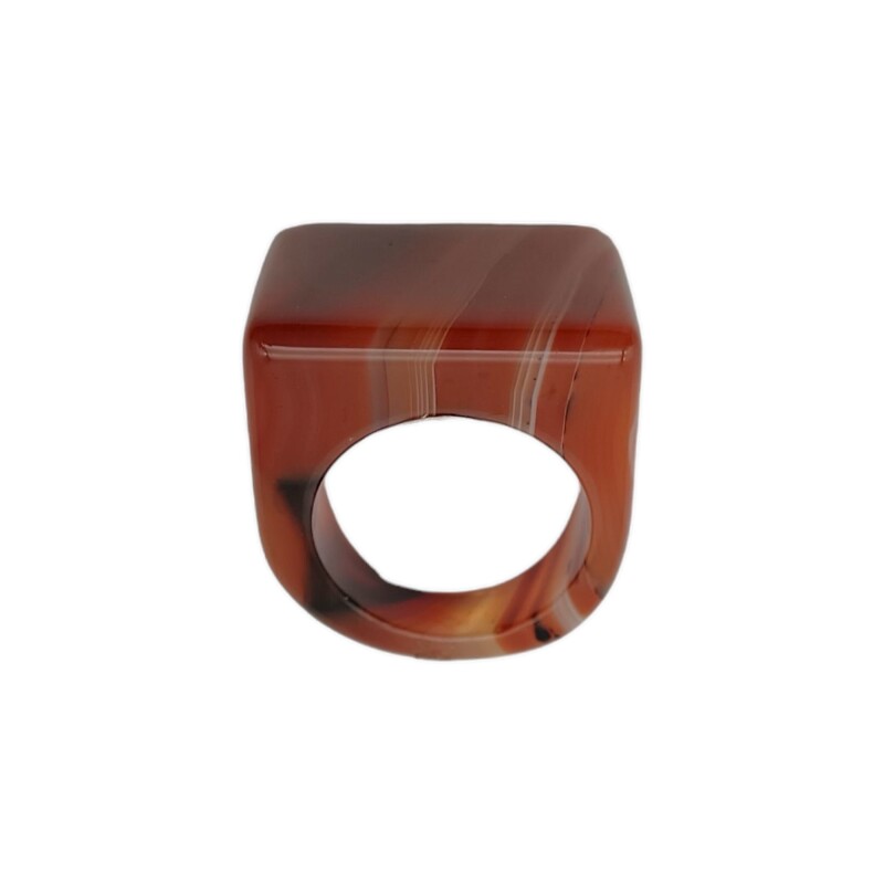Anillo Cuadrado-Piedra Cornalina-AN0504 conpiedra