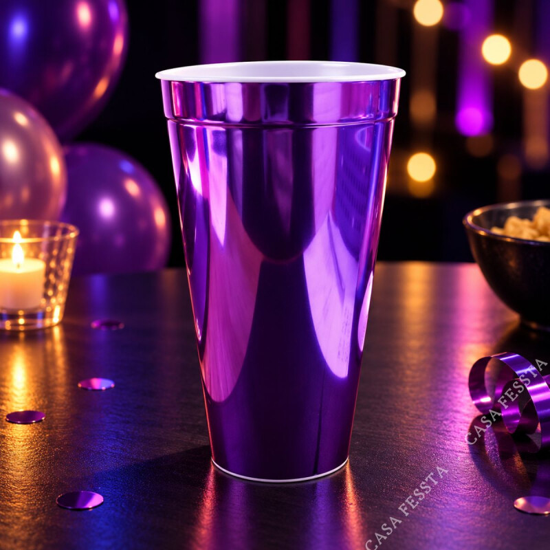 Vaso Metalizado - 600 ML Violeta
