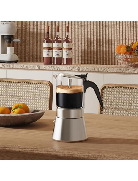 CAFETERA ITALIANA COMBINADA 6T 240ML PLATA VARENNA CAFETERA ITALIANA COMBINADA 6T 240ML PLATA VARENNA