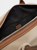 Bolso Shopper De Textura Suave Con Colgante camel